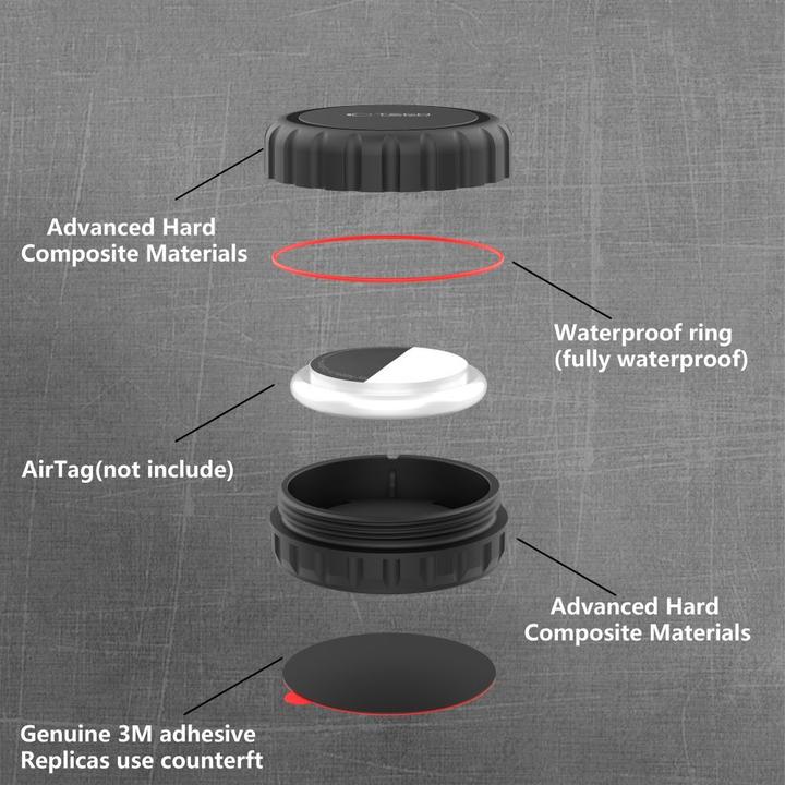 Immagine prodotto Tech-Protect 3m Tasche Für Apple Airtag 1 / 2 Schwarz