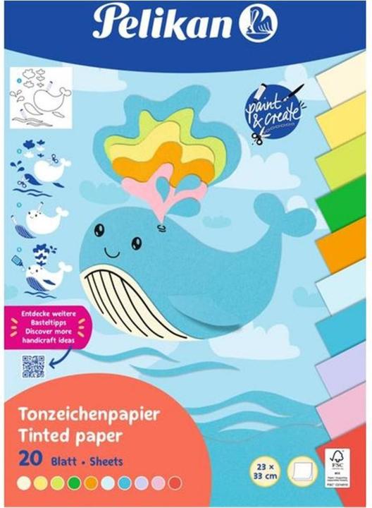 Produktbild Pelikan Tonpapier Block TZPB, 20 Blatt, 23x33cm, Summer (120 g/m², 20 x)