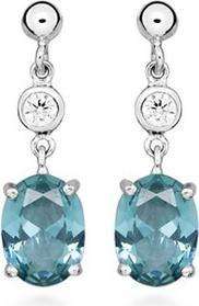 Produktbild JVD - Silver dangle earrings with turquoise zircons SVLE0748SH8Z300