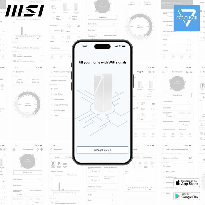 Image du produit MSI Roamii Be Lite Wifi 7 Mesh System 2 Pack