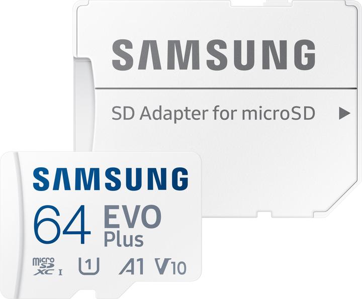 Actual product image Samsung EVO Plus (64 GB, microSDXC, U1, UHS-I)