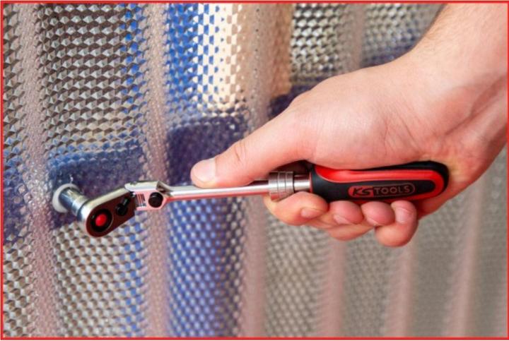 Actual product image KS Tools 1/4" SlimPOWER telescopic joint reversible ratchet (1/4")