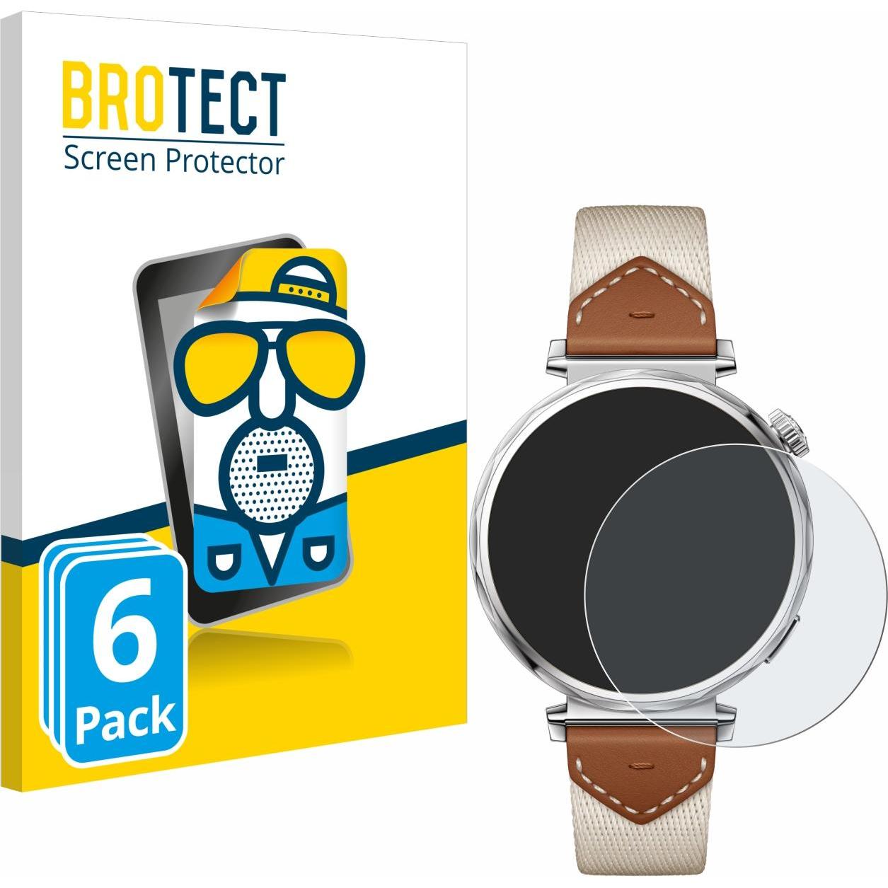 BROTECT Entspiegelungsfolie Displayschutz Displayschutzfolie Folie Matt, Smartwatch Schutzfolie, Schwarz