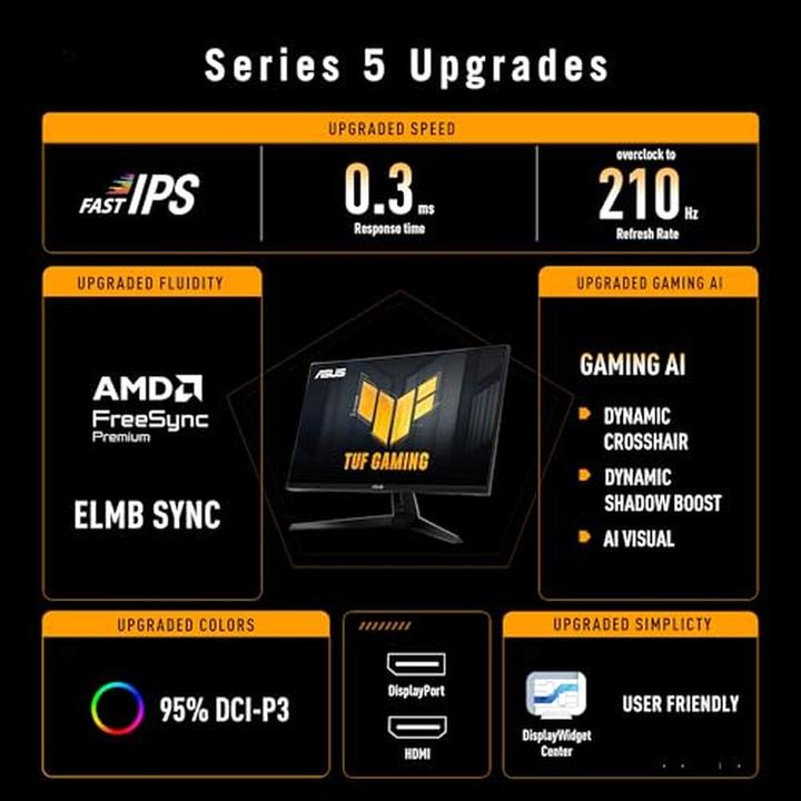 Produktbild ASUS TUF Gaming VG27AQ5A Gaming Monitor (2560 x 1440 Pixel, 27")