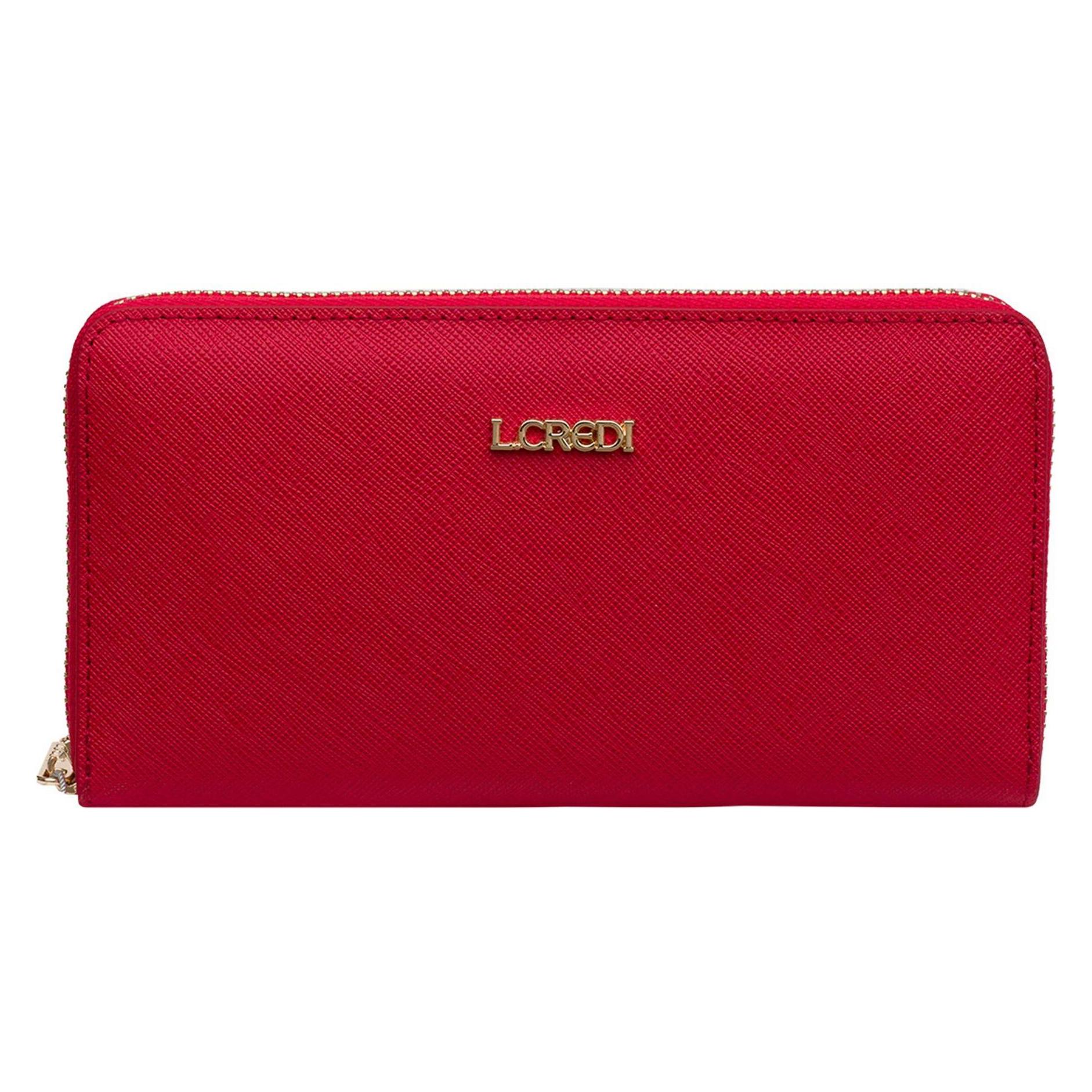 L.Credi, Damen, Portemonnaie, Poema Geldbörse Rfid Schutz 19 Cm, Rot