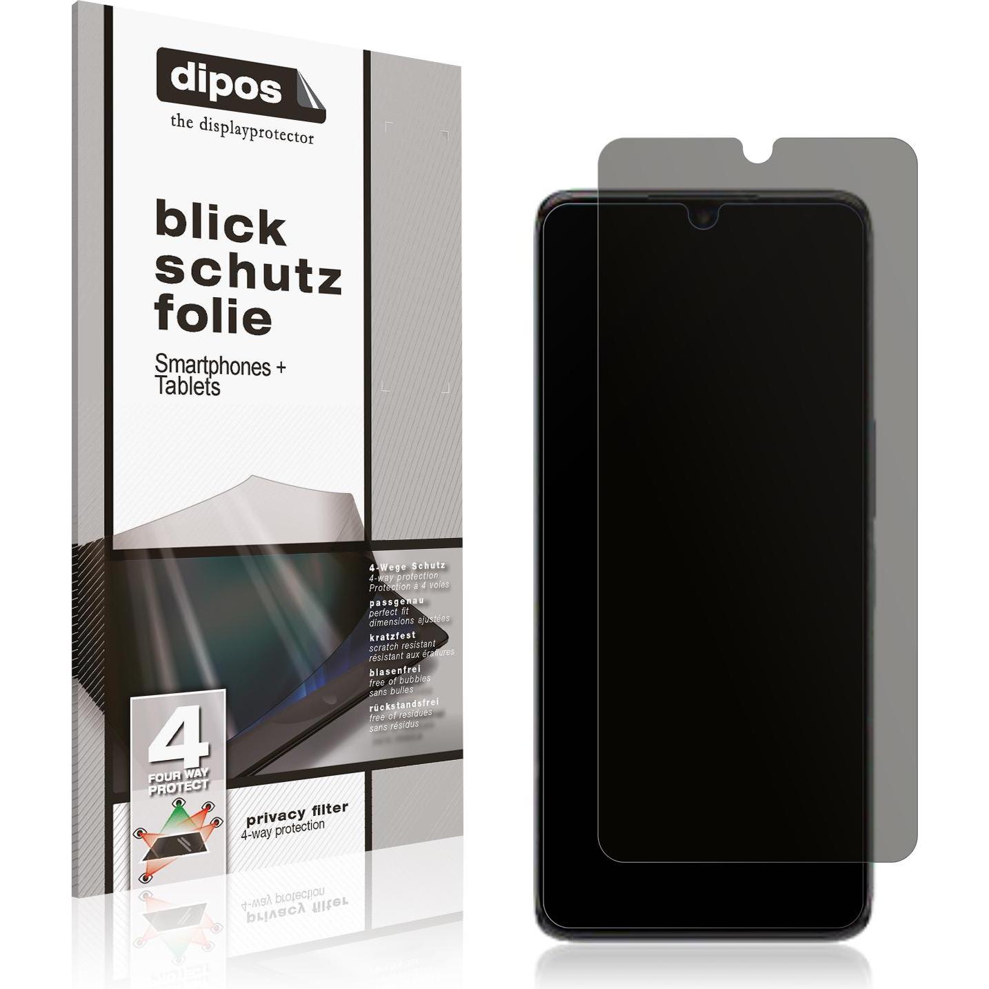 Dipos Blickschutzfolie 4-Way Privacy (1 Stück, Tcl 30 5g), Smartphone Schutzfolie, Transparent