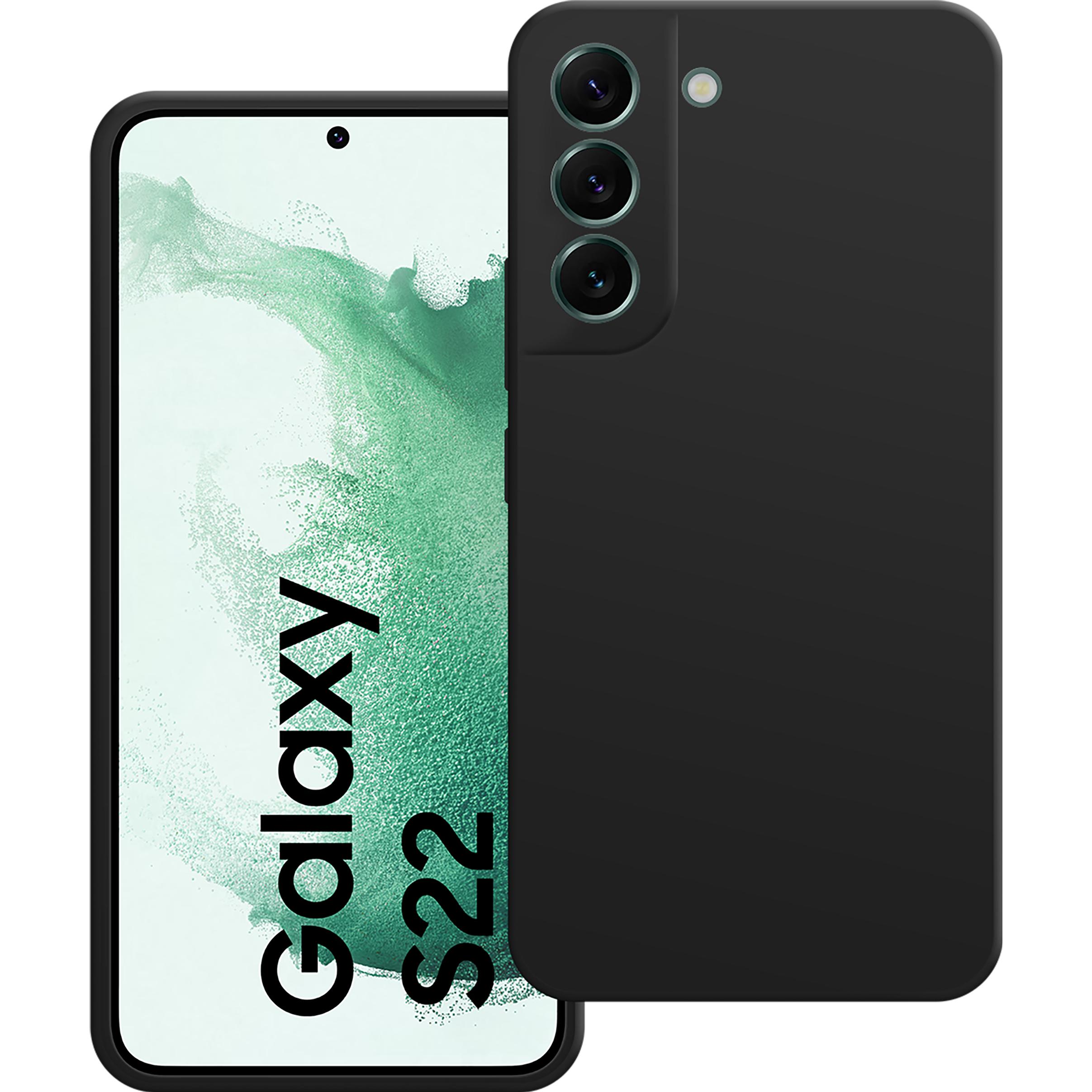 Cazy Silikon Hülle Kompatibel mit Samsung Galaxy S22 - Soft TPU Schutz - (Samsung Galaxy S22), Smartphone Hülle, Schwarz