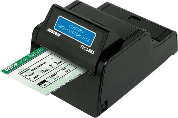 Custom TK180, Transfert thermique, 300 x 300 DPI, 200 mm/sec, Avec fil, Noir (RS-232, Ethernet, USB 2.0)