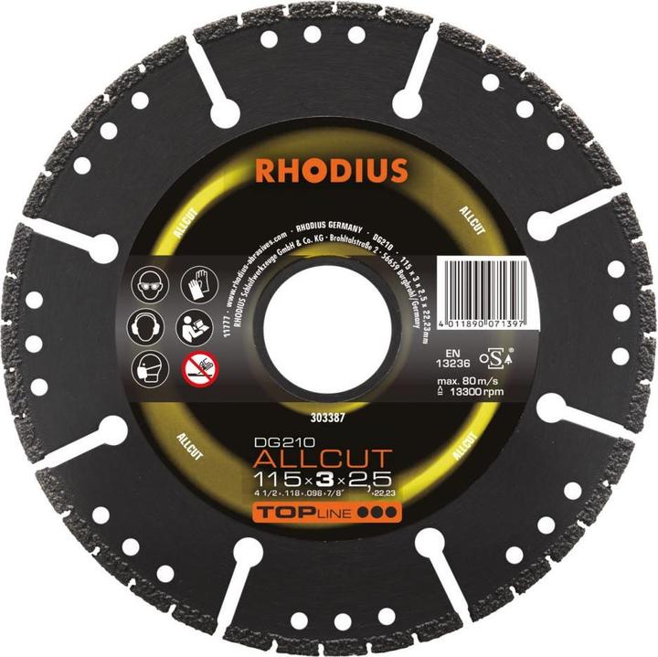 Produktbild Rhodius Diamant-Trennscheibe DG210 ALL