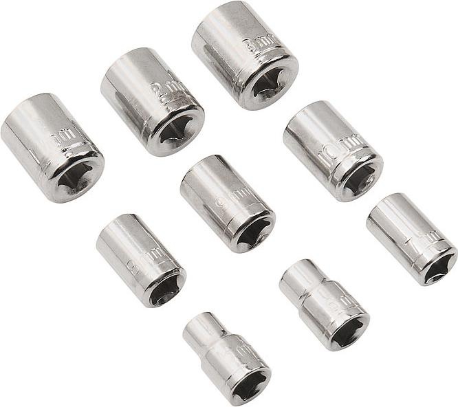 Image du produit AGT Tournevis à cliquet avec arbre flexible, 9 embouts, 9 douilles (évidement transversal, Escale)