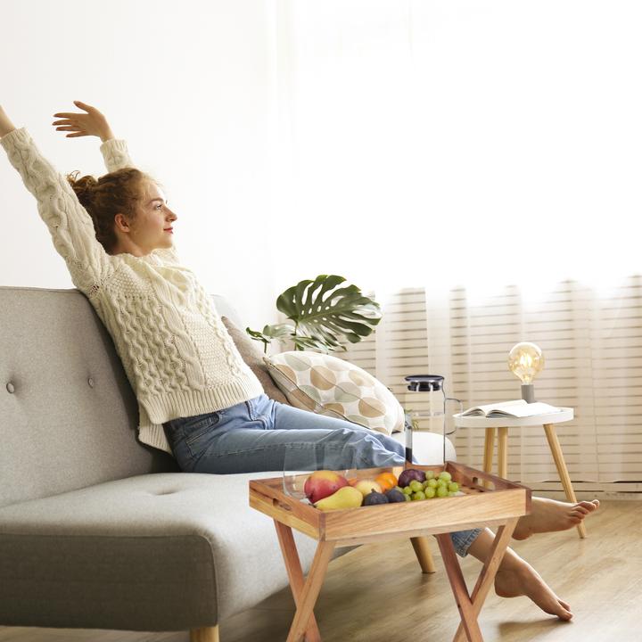 Produktbild Relaxdays Tabletttisch Walnuss