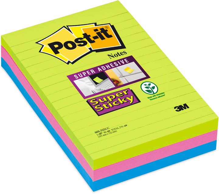 Actual product image Post-it Super Sticky (102 x 152 mm)