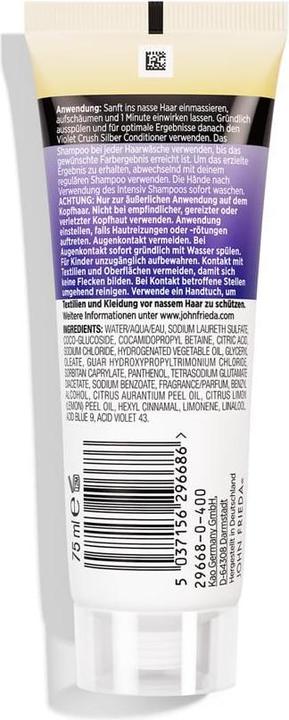 Actual product image John Frieda Violet Crush Intensive Shampoo 75 ml (Liquid shampoo)