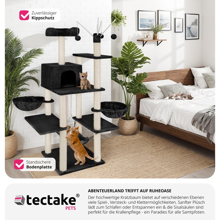 Produktbild tectake Lilou (165 cm, Schwarz)