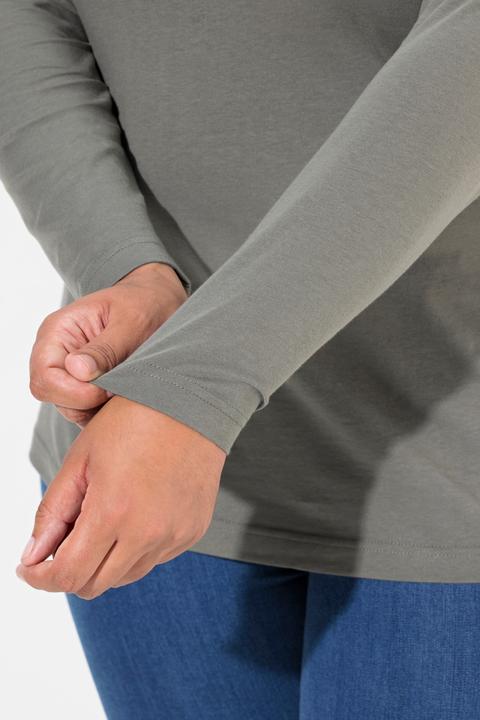 Produktbild Ulla Popken Shirt, Rollkragen, Slim, Langarm (58)