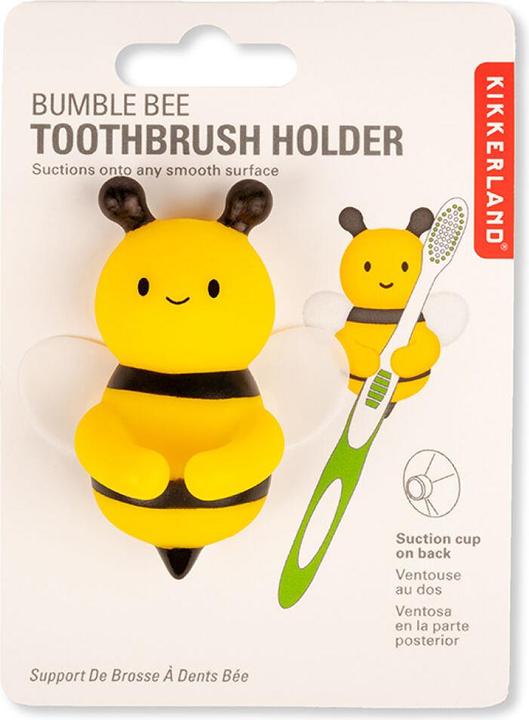 Produktbild Kikkerland - Bumble Bee Toothbrush Holder - 5.5 cm x 6.75 cm x 3.25 cm (Zahnbürstenhalter)
