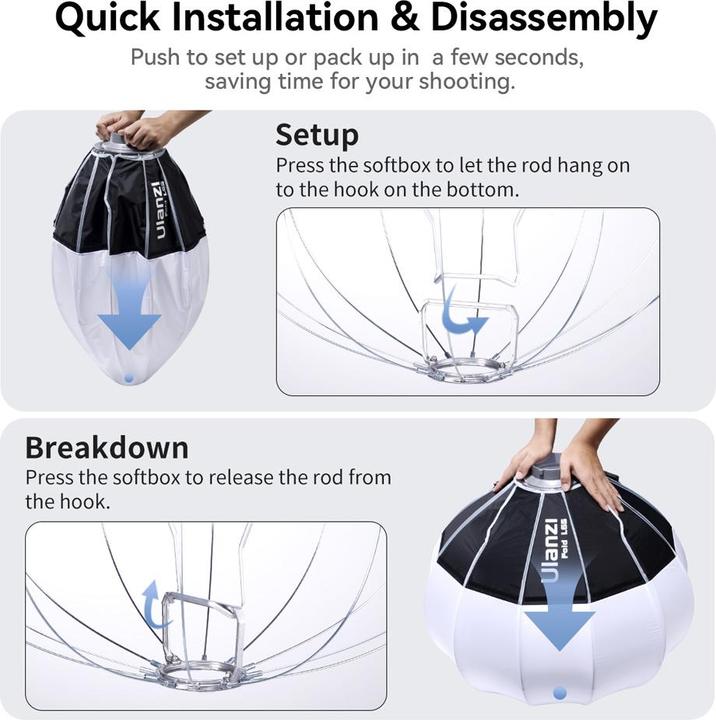 Produktbild Ulanzi LAS005 65cm Lantern Softbox with Universal Bowens Mount