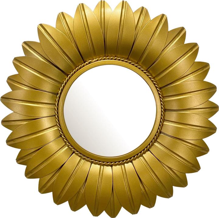 Image du produit FineBuy miroir mural miroir couloir fleur métal 60 cm miroir couloir miroir suspendu (60 x 60 x 4 cm)