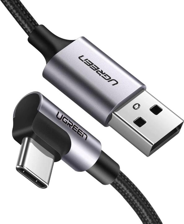 Productafbeelding Ugreen USB-C Haaks naar USB-A 2.0 A 3A Datakabel (2 m, USB 2.0, 18 W)