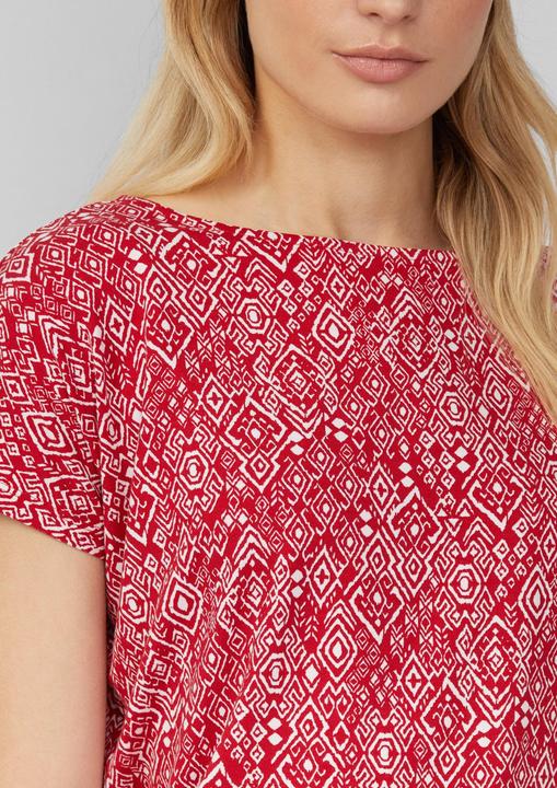 Produktbild S.Oliver T-Shirt Fliessendes T-Shirt aus Viskosemix mit All-over-Muster (42)