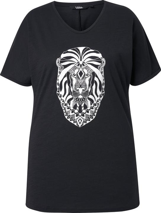 Produktbild Ulla Popken T-Shirt, Tiermotiv, Oversized, V-Ausschnitt, Halbarm (46, 48)