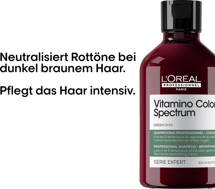 Produktbild L'Oréal Professionnel Vitamino Color Spectrum Green Dyes Neutralizing (Flüssiges Shampoo, 300 ml)