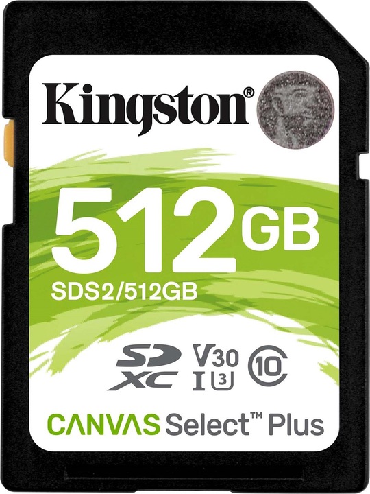 Kingston Canvas Select Plus (512 GB, SDXC, U3, UHS-I)