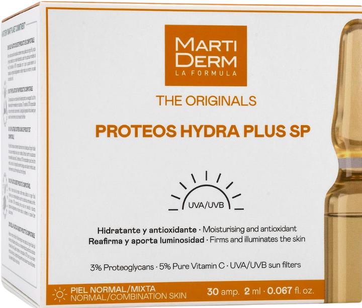 Actual product image Martiderm THE ORIGINALS proteos hydra plus sp ampoules 30 x 2 ml (60 ml)