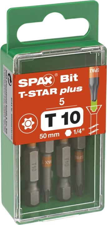 Actual product image Spax BIT T-STAR PLUS T10 50mm S (Hexagon socket TX)
