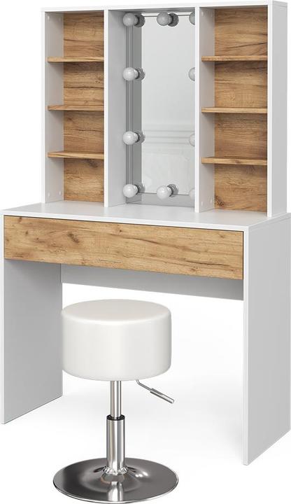 Actual product image Vicco Alexa with stool and lighting (93 x 40 x 147 cm)