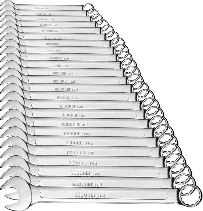 Gedore Red Combination spanner set (32 mm, 6 mm, 7 mm, 8 mm, 9 mm, 10 mm, 11 mm, 12 mm, 13 mm, 14 mm, 15 mm, 16 mm, 17 mm, 18 mm, 19 mm, 20 mm, 21 mm, 22 mm, 23 mm, 24 mm, 26 mm, 27 mm, 28 mm, 30 mm)