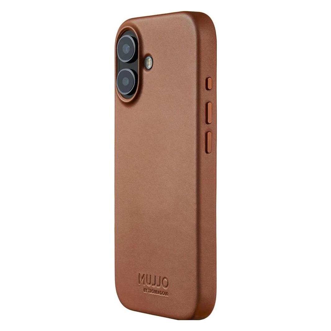 Mujjo Lederhülle - Lederhülle Für IPhone (Apple IPhone 17), Smartphonehoes, Brons