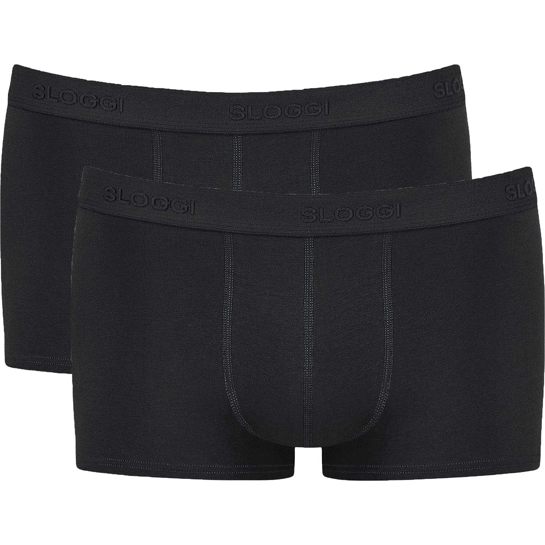Sloggi, Herren, Unterhosen, Hipster, Schwarz, (M, 2er Pack)