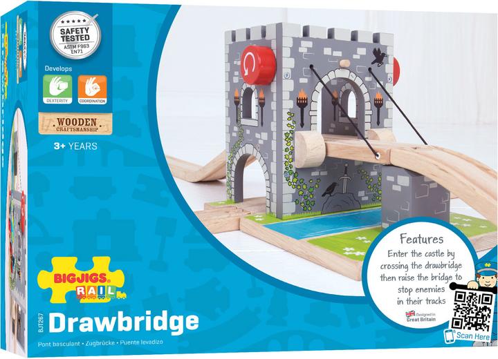Actual product image Bigjigs Wood rails - drawbridge
