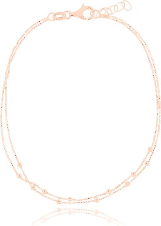Immagine prodotto Leyda Cavigliera a sfera (Argento 925, placcato oro 750 / 18, 25 cm)
