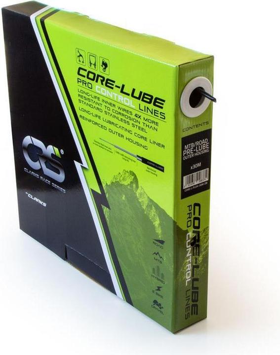Actual product image Clarks RACE SERIES brake and gearshift housing, Core-Lube brake and gearshift housing dispenser box, 30