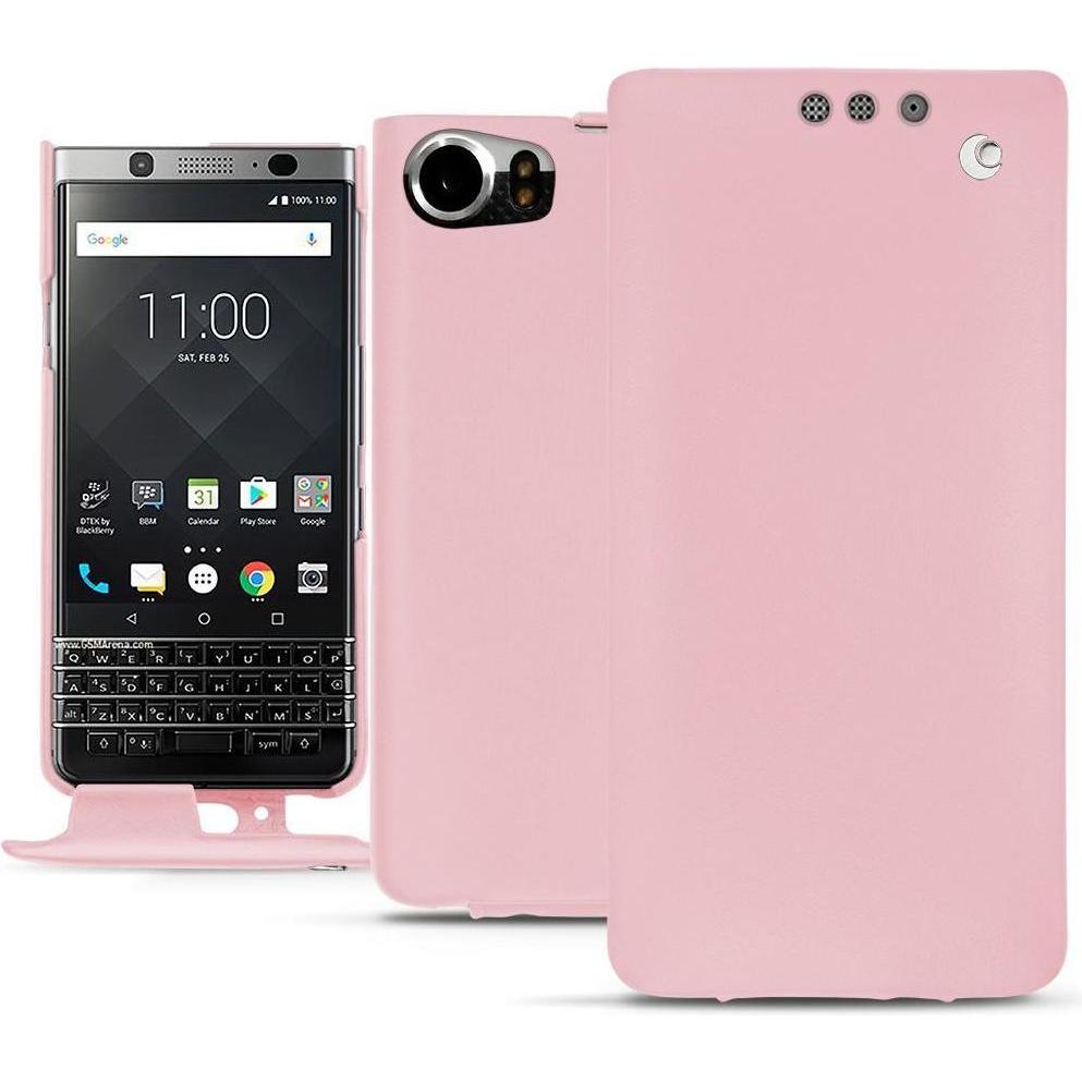 Noreve Lederschutzhülle vertikal (Blackberry KEYone), Smartphone Hülle, Rosa