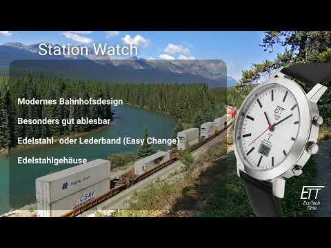 Produktbild ETT EGS-11577-11L Herrenuhr Solar Funkuhr 41mm 5ATM (Funkuhr, Analoguhr, Digitaluhr, 41 mm)