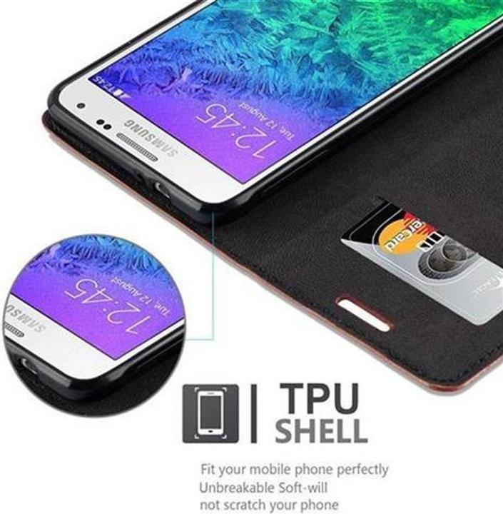 Actual product image Cadorabo Book Invisible Magnet Cover (Samsung Galaxy Alpha)