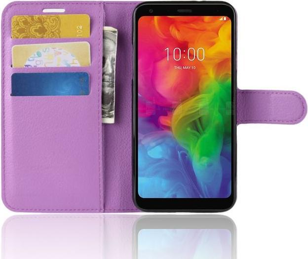 Actual product image MU Classic Litchi Leather Bookcover Series (LG Q7+, LG Q7)