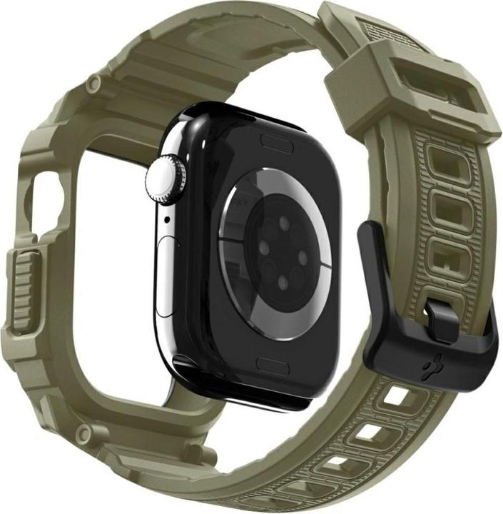 Produktbild Spigen - Rugged Armor Pro V2 - Apple Watch 10 46mm - Vintage Khaki (Silicone, TPU)