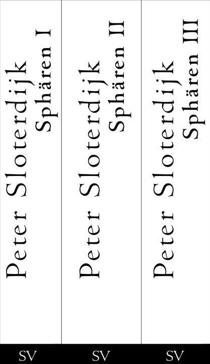 Produktbild Sphären. Eine Trilogie (Deutsch, Peter Sloterdijk, 2004)