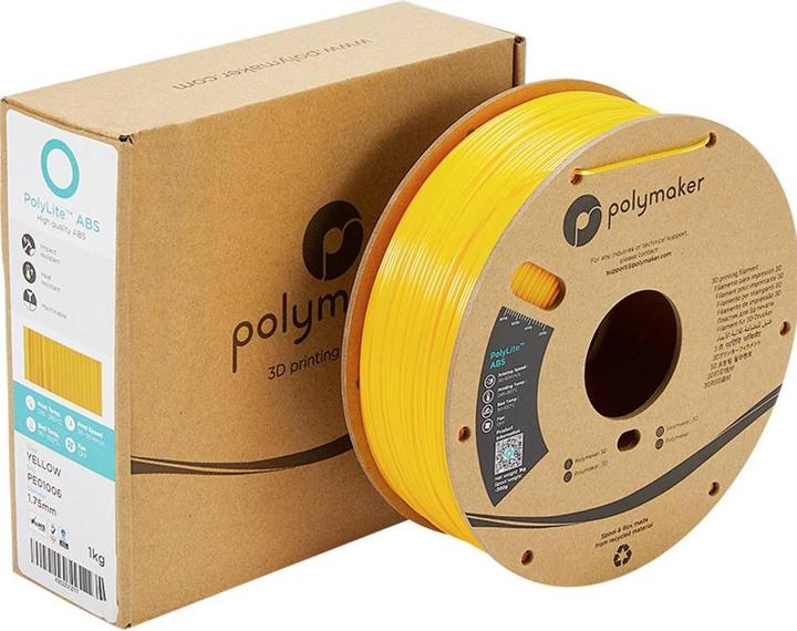 Produktbild Polymaker PE01016 PolyLite Filament ABS geruchsarm 2.85 mm 1000 g Gelb 1 St. (ABS, 2.85 mm, 1000 g, Gelb)
