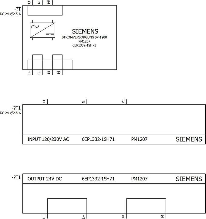 Actual product image Siemens DIN-rail power supply unit (DIN-rail