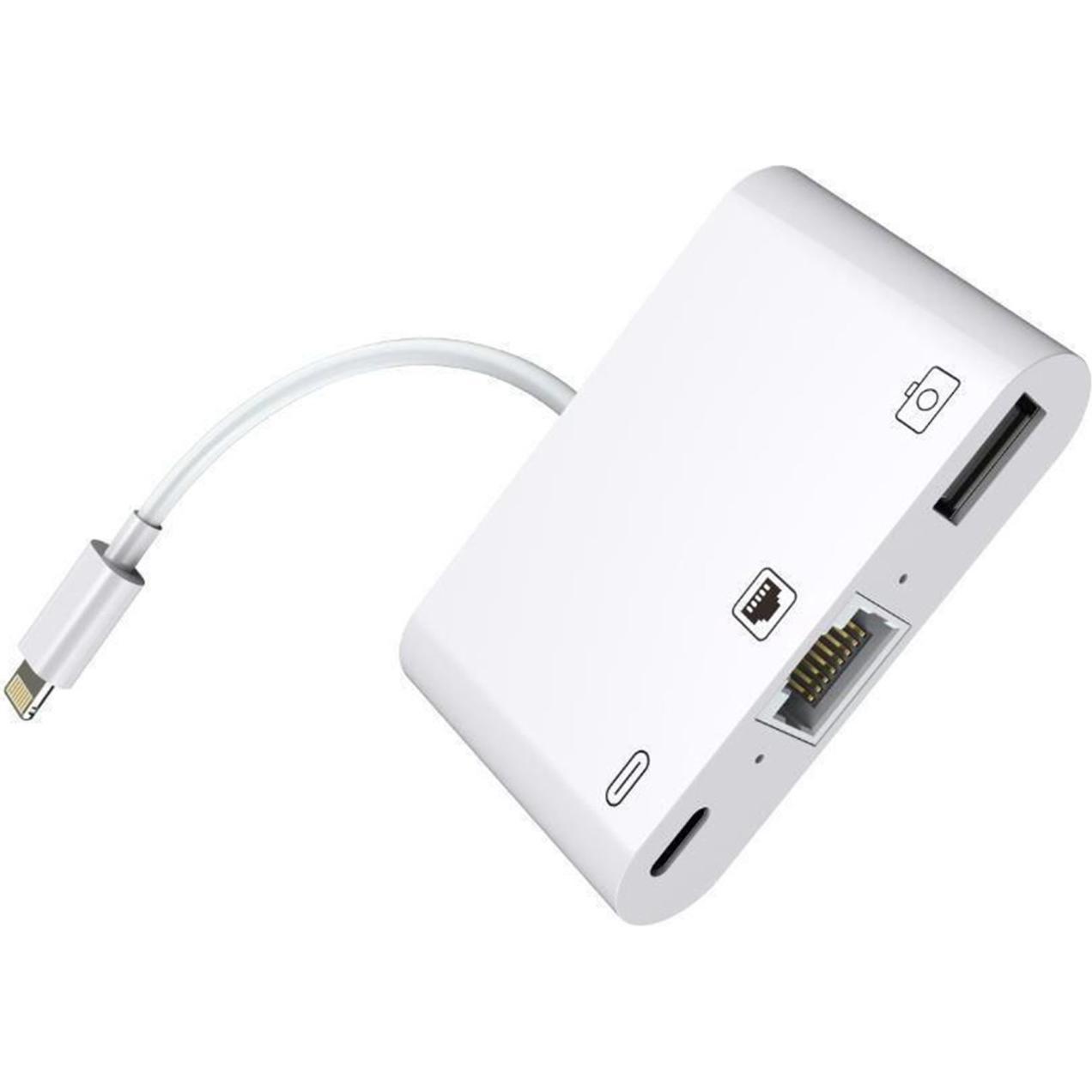 MicroConnect W125648613 (USB-A), Dockingstation + USB Hub, Weiss