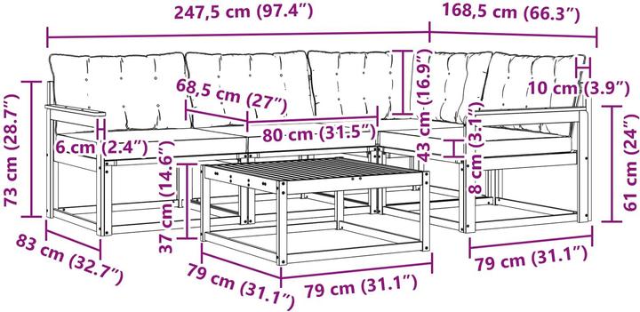 Produktbild vidaXL Outdoor-Sofagarnitur