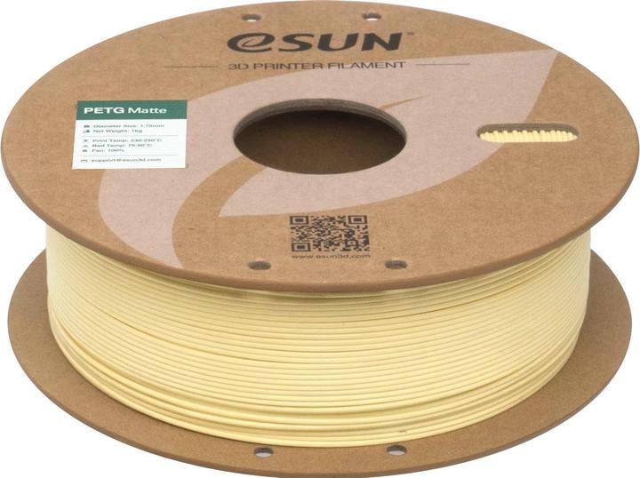 Produktbild eSUN Filament PETG-Matte Almond 1.75 mm 1 kg (PETG, 1.75 mm, 1000 g)