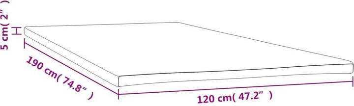 Produktbild vidaXL Matratzenauflage (120 x 190 cm)
