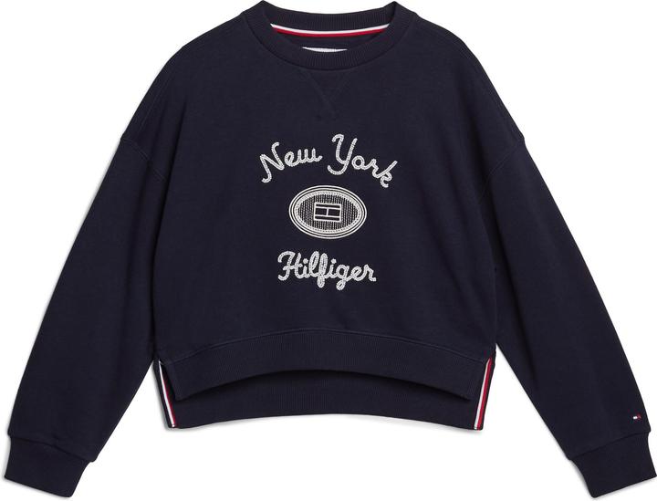Produktbild Tommy Hilfiger Kids NY Geborduurde Sweater - Girls - Blauw - 16 jaar (176)