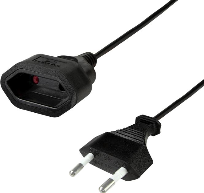 Produktbild LogiLink Netzkabelverlängerung (0.20 m, CEE 7/16)